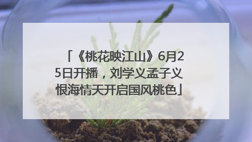 《桃花映江山》6月25日开播，刘学义孟子义恨海情天开启国风桃色