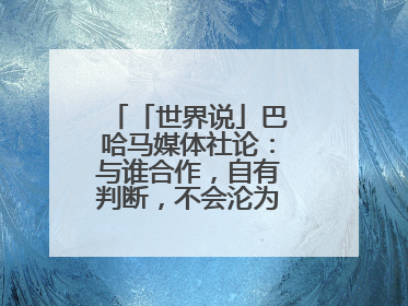 「世界说」巴哈马媒体社论：与谁合作，自有判断，不会沦为“权力游戏”