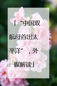“中国双航母首出太平洋”，外媒解读