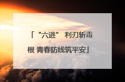 “六进” 利刃斩毒根 青春防线筑平安
