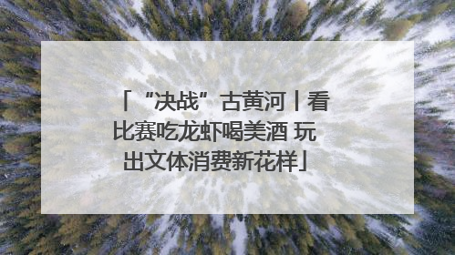 “决战”古黄河丨看比赛吃龙虾喝美酒 玩出文体消费新花样