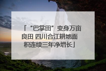 “巴掌田”变身万亩良田 四川合江耕地面积连续三年净增长