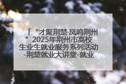 “才聚荆楚·凤鸣荆州”2025年荆州市高校生业生就业服务系列活动-荆楚就业大讲堂-就业嘉年华活动举行