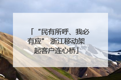 “民有所呼、我必有应” 浙江移动架起客户连心桥