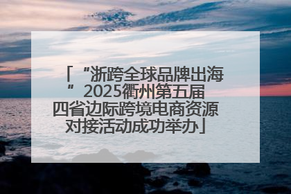 “浙跨全球品牌出海”2025衢州第五届四省边际跨境电商资源对接活动成功举办