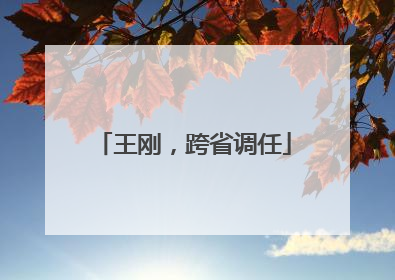 王刚，跨省调任