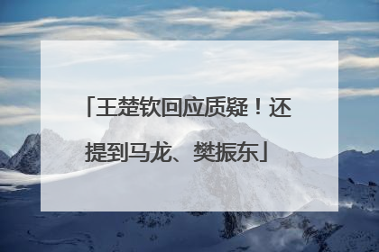 王楚钦回应质疑！还提到马龙、樊振东