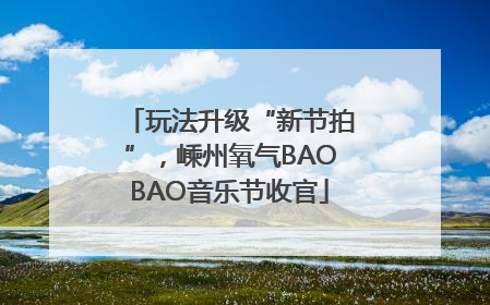 玩法升级“新节拍”，嵊州氧气BAOBAO音乐节收官