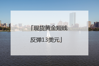 现货黄金短线反弹13美元