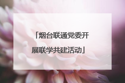 烟台联通党委开展联学共建活动
