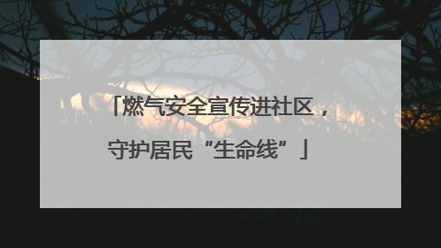燃气安全宣传进社区，守护居民“生命线”