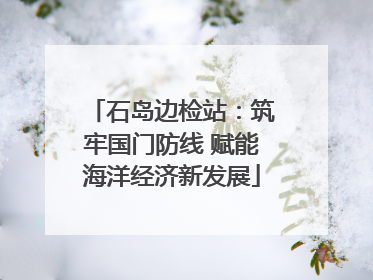 石岛边检站：筑牢国门防线 赋能海洋经济新发展