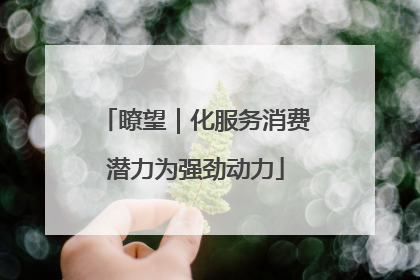 瞭望｜化服务消费潜力为强劲动力