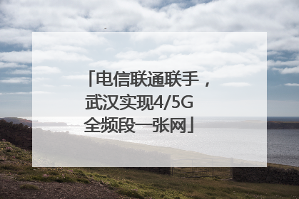 电信联通联手，武汉实现4/5G全频段一张网