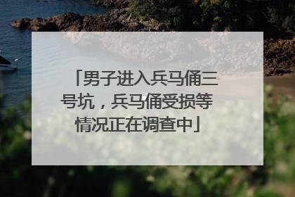 男子进入兵马俑三号坑，兵马俑受损等情况正在调查中