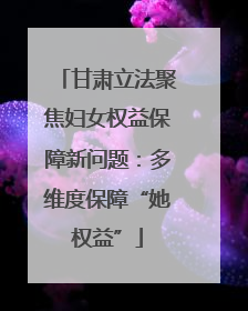 甘肃立法聚焦妇女权益保障新问题：多维度保障“她权益”