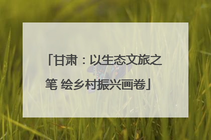 甘肃：以生态文旅之笔 绘乡村振兴画卷