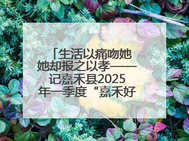 生活以痛吻她 她却报之以孝——记嘉禾县2025年一季度“嘉禾好人”罗何周