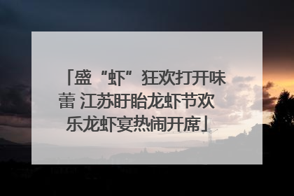 盛“虾”狂欢打开味蕾 江苏盱眙龙虾节欢乐龙虾宴热闹开席
