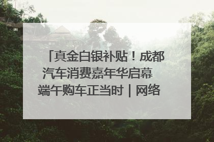 真金白银补贴！成都汽车消费嘉年华启幕 端午购车正当时｜网络中国节·端午