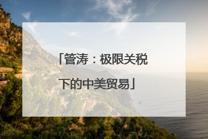 管涛：极限关税下的中美贸易