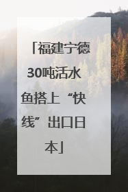 福建宁德30吨活水鱼搭上“快线”出口日本