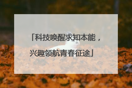 科技唤醒求知本能，兴趣领航青春征途