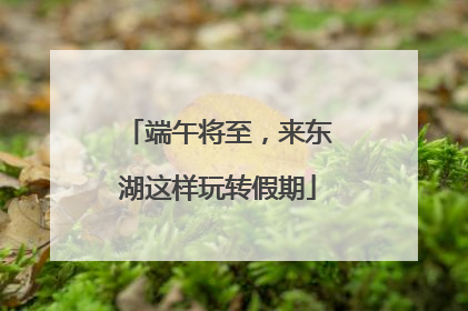 端午将至，来东湖这样玩转假期