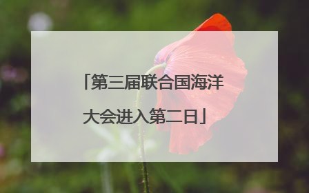 第三届联合国海洋大会进入第二日