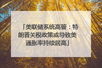 美联储系统高管：特朗普关税政策或导致美通胀率持续居高