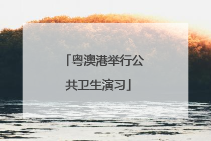 粤澳港举行公共卫生演习