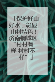 保护好山好水，彰显山村特色！济南钢城区“村村有一样 村村不一样”
