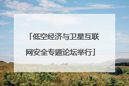 低空经济与卫星互联网安全专题论坛举行