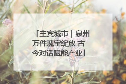 主宾城市｜泉州万件瑰宝绽放 古今对话赋能产业