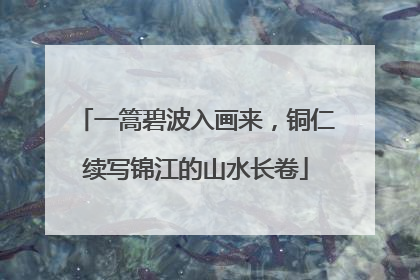 一篙碧波入画来，铜仁续写锦江的山水长卷