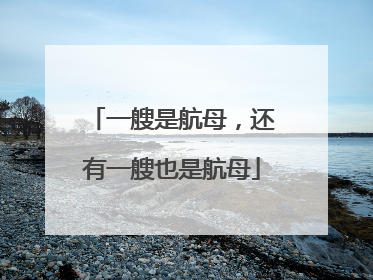 一艘是航母，还有一艘也是航母