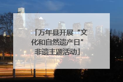 万年县开展“文化和自然遗产日”非遗主题活动