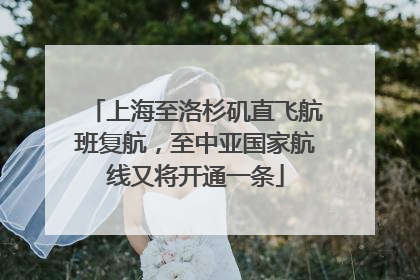 上海至洛杉矶直飞航班复航，至中亚国家航线又将开通一条