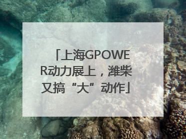 上海GPOWER动力展上，潍柴又搞“大”动作