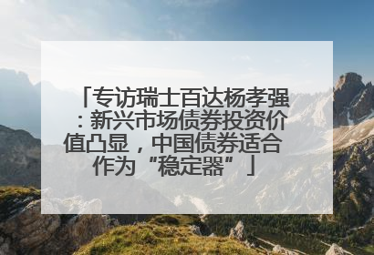 专访瑞士百达杨孝强：新兴市场债券投资价值凸显，中国债券适合作为“稳定器”