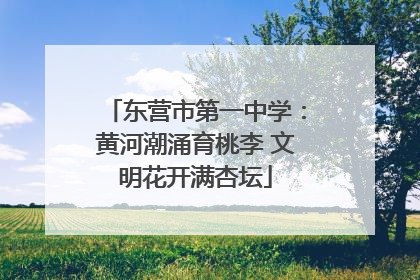 东营市第一中学：黄河潮涌育桃李 文明花开满杏坛