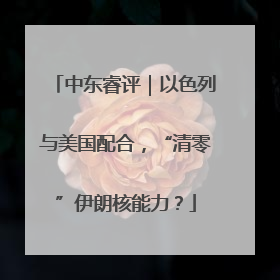 中东睿评｜以色列与美国配合，“清零”伊朗核能力？