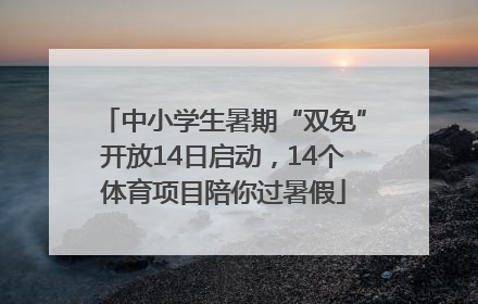 中小学生暑期“双免”开放14日启动，14个体育项目陪你过暑假