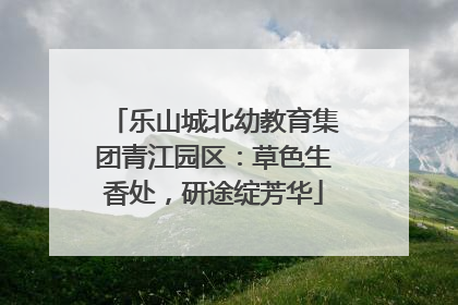 乐山城北幼教育集团青江园区：草色生香处，研途绽芳华