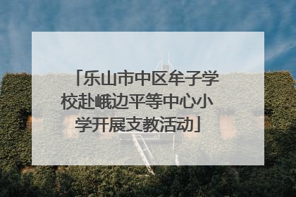 乐山市中区牟子学校赴峨边平等中心小学开展支教活动
