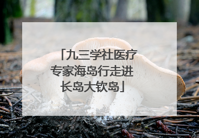九三学社医疗专家海岛行走进长岛大钦岛