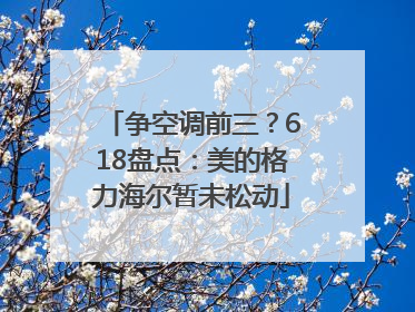 争空调前三？618盘点：美的格力海尔暂未松动