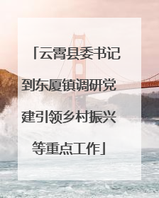 云霄县委书记到东厦镇调研党建引领乡村振兴等重点工作