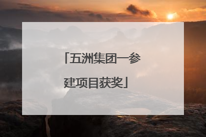 五洲集团一参建项目获奖