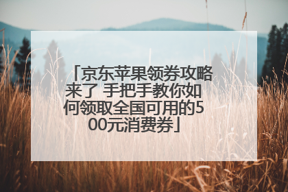 京东苹果领券攻略来了 手把手教你如何领取全国可用的500元消费券